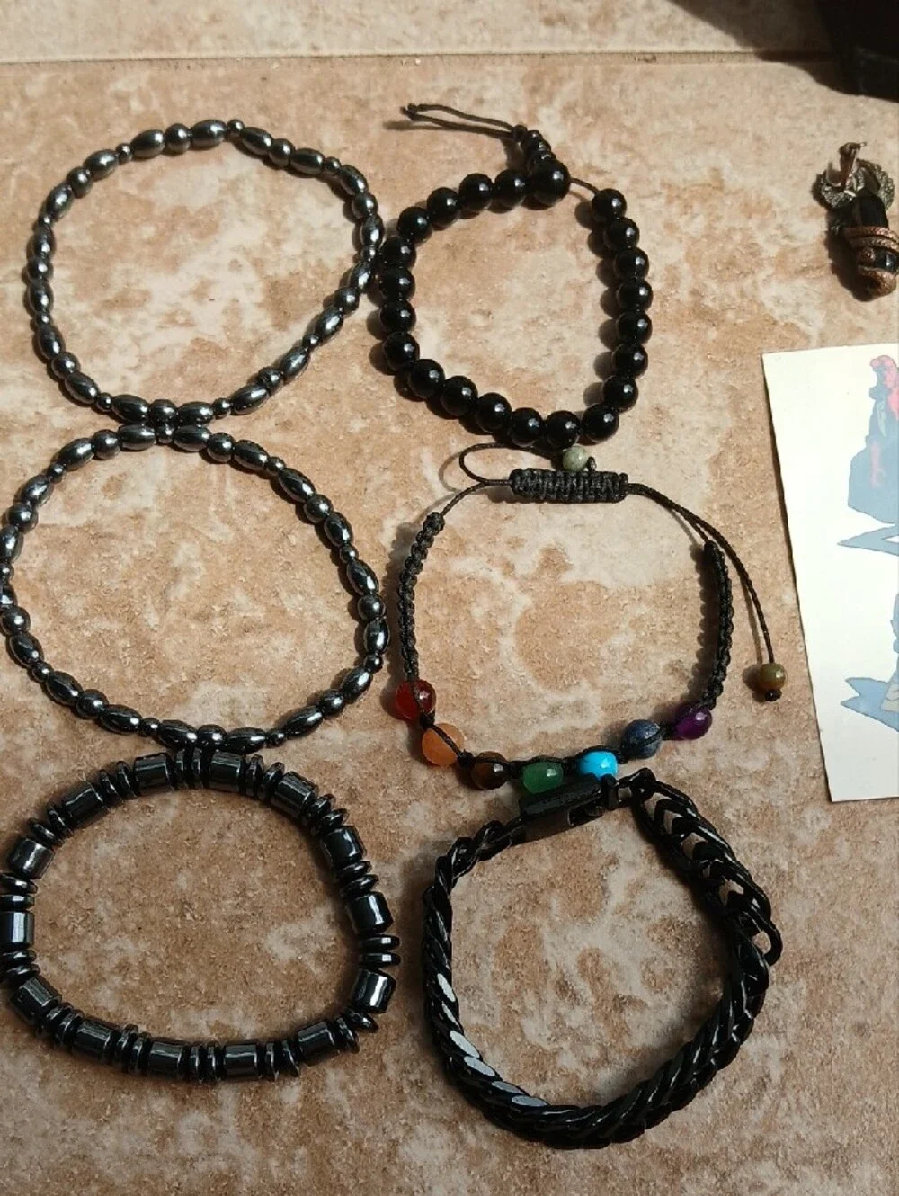 Multicolor Tree of Life Chakra Pendant Necklace, Magnetic Bracelets, Jewelry Lot